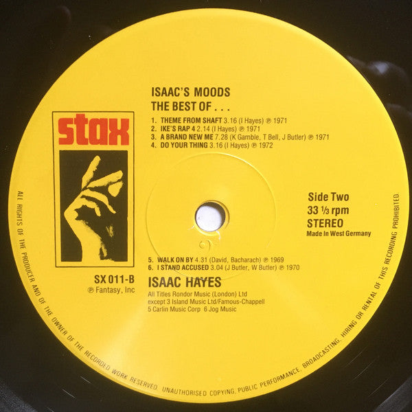 Isaac Hayes : Isaac's Moods (The Best Of Isaac Hayes) (LP, Comp)