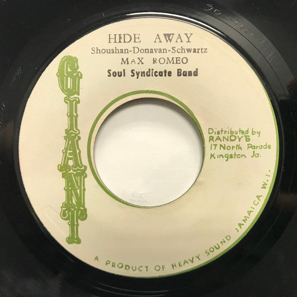 Max Romeo, The Soul Syndicate : Hide Away (7", Single)