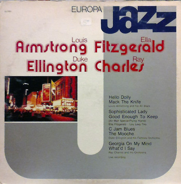 Louis Armstrong, Ella Fitzgerald, Duke Ellington, Ray Charles : Europa Jazz (LP, Comp, Gat)