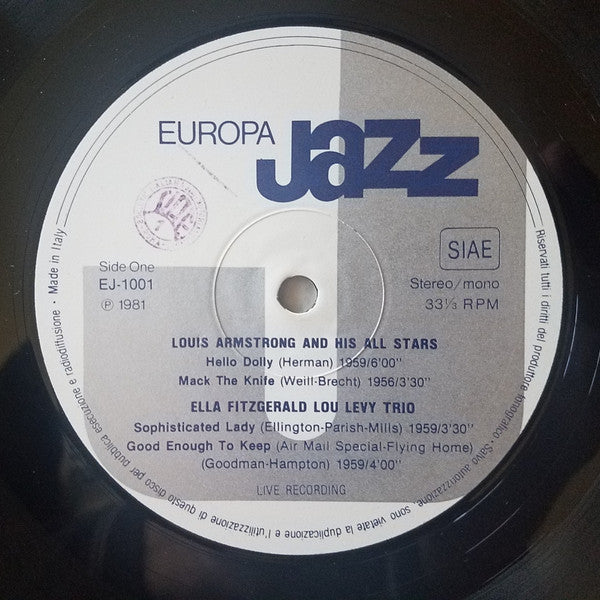 Louis Armstrong, Ella Fitzgerald, Duke Ellington, Ray Charles : Europa Jazz (LP, Comp, Gat)