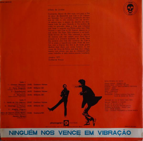 Caetano Veloso, Gilberto Gil : Barra 69 - Caetano E Gil Ao Vivo Na Bahia (LP, Album, Gat)