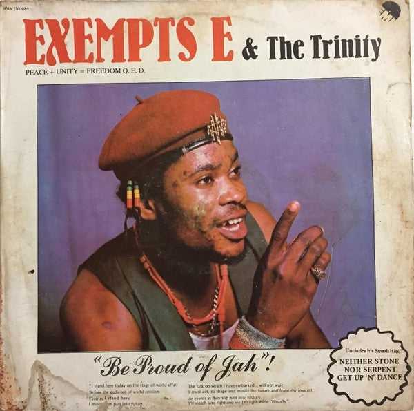 Exempts E & The Trinity : Be Proud Of Jah (LP, Album)