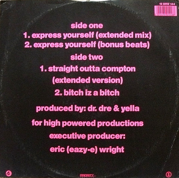 N.W.A. : Express Yourself (12", Single)