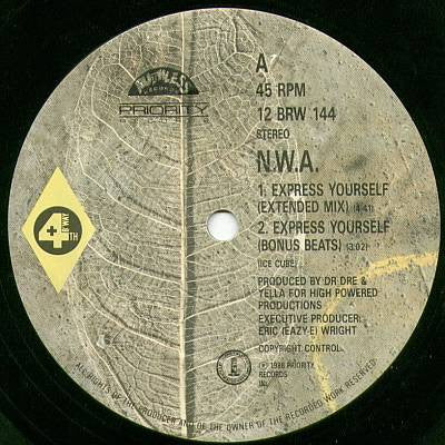N.W.A. : Express Yourself (12", Single)