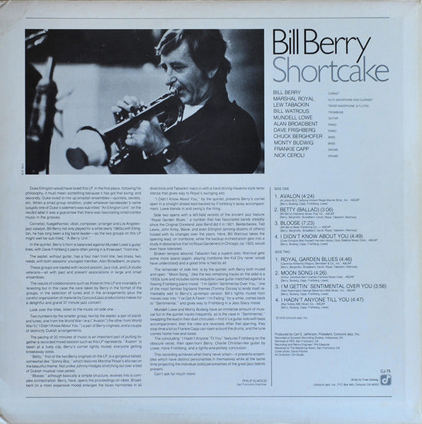 Bill Berry : Shortcake (LP, Album)