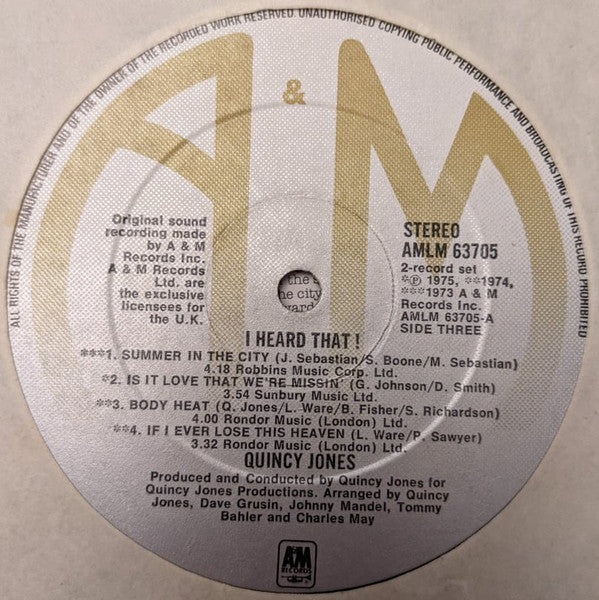 Quincy Jones : I Heard That!! (2xLP, Album, Gat)