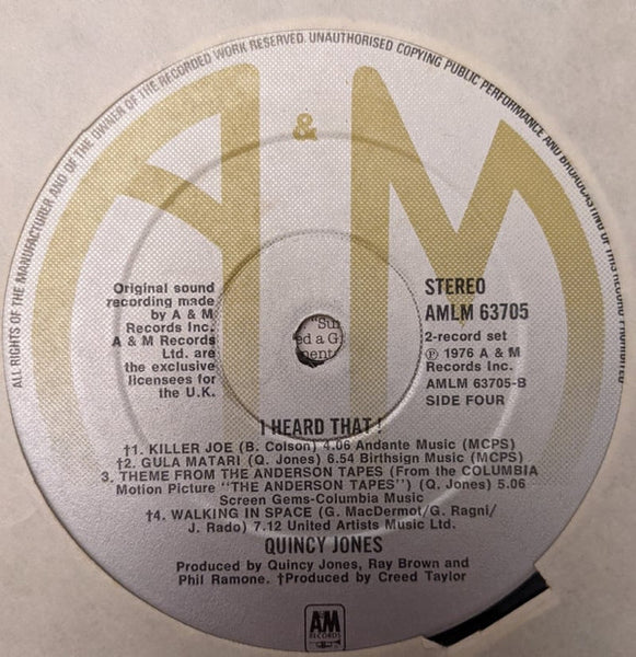 Quincy Jones : I Heard That!! (2xLP, Album, Gat)