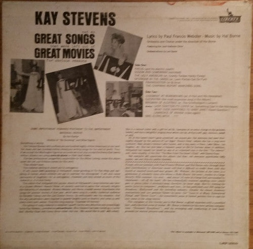 Kaye Stevens : Not So Great Songs That Were Left Out Of Great Movies For Obvious Reasons (LP, Album, Mono)
