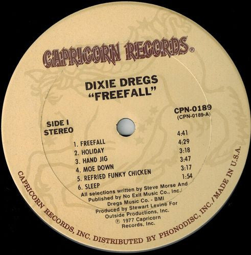 Dixie Dregs : Free Fall (LP, Album, Ter)