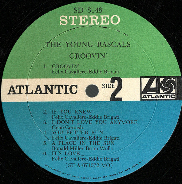 The Young Rascals : Groovin' (LP, Album, Mon)
