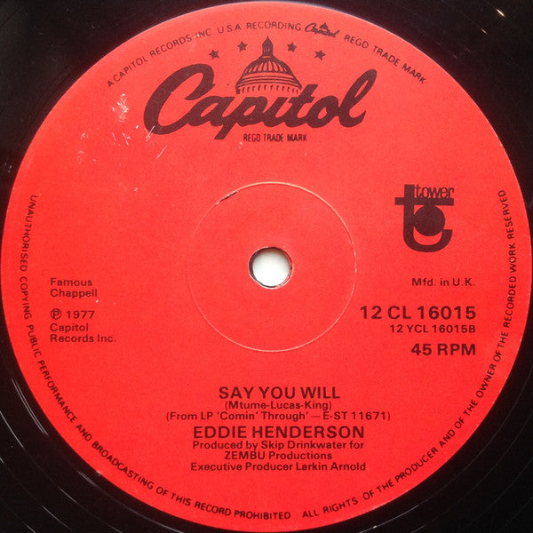 Eddie Henderson : Prance On / Say You Will (12")