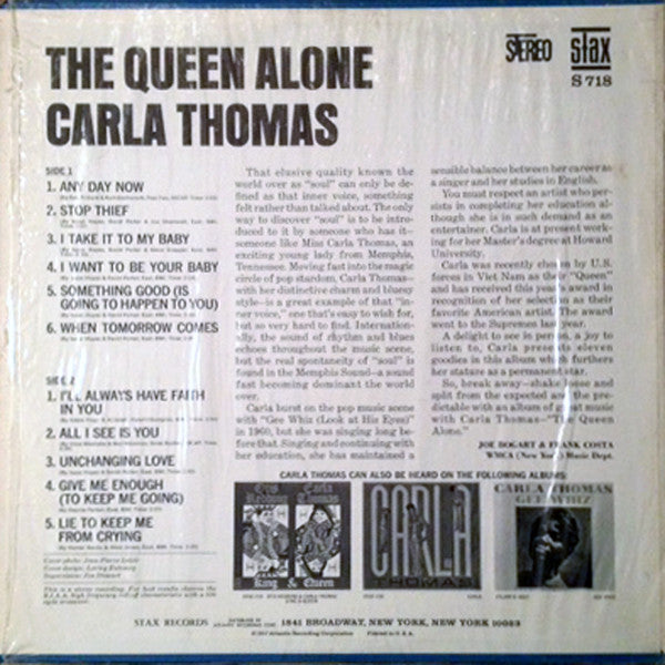 Carla Thomas : The Queen Alone (LP, Album)