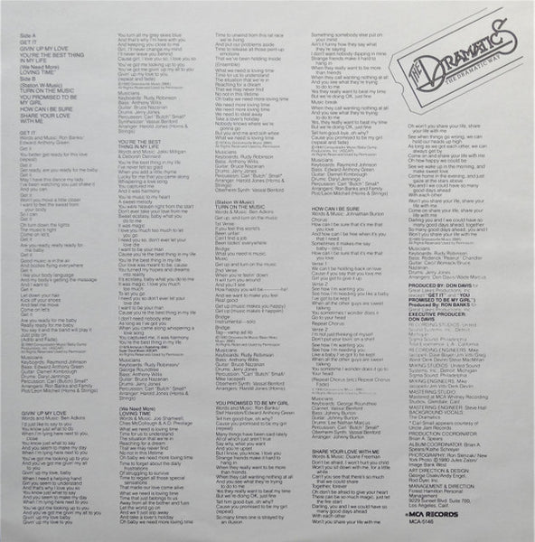 The Dramatics : The Dramatic Way (LP, Album, Glo)