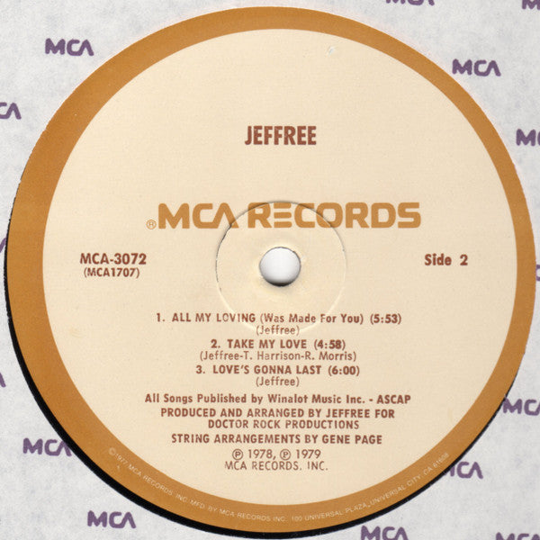 Jeff Perry : Jeffree (LP, Album, Pin)