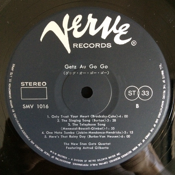 The New Stan Getz Quartet Featuring Astrud Gilberto : Getz Au Go Go (LP, Album)