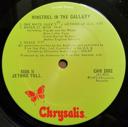 Jethro Tull : Minstrel In The Gallery (LP, Album, San)