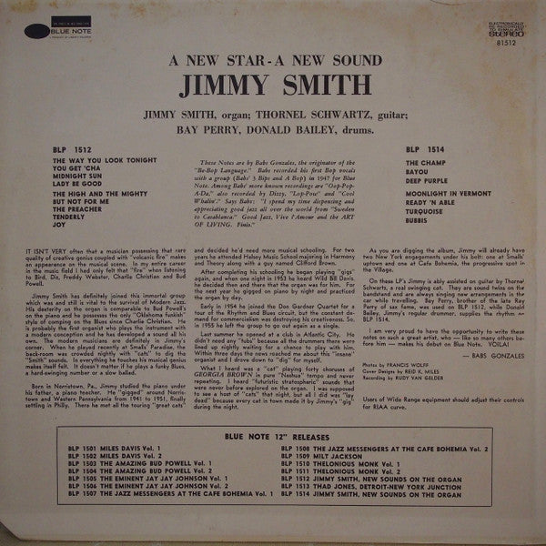 Jimmy Smith : A New Star - A New Sound (LP, Album, RE)