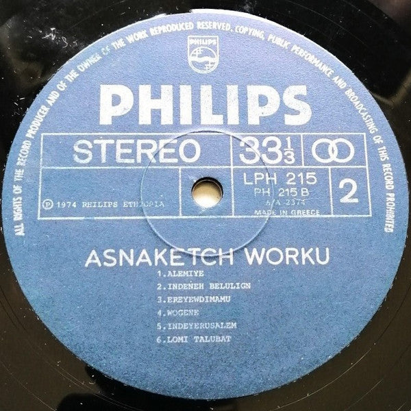 Asnaketch Worku* : Krar Songs  (LP, Album)