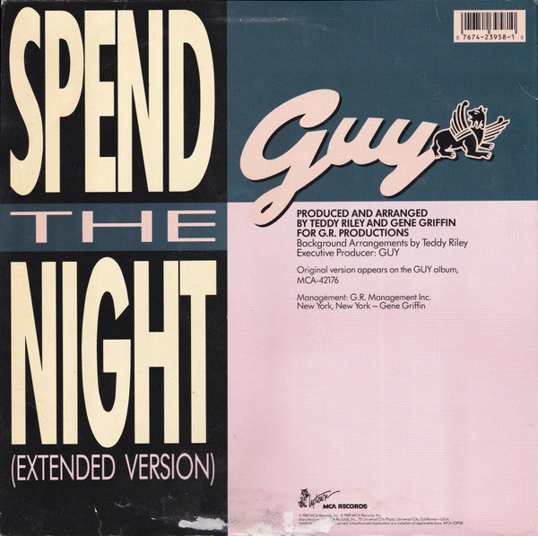 Guy : Spend The Night (Extended Version) (12", Single)