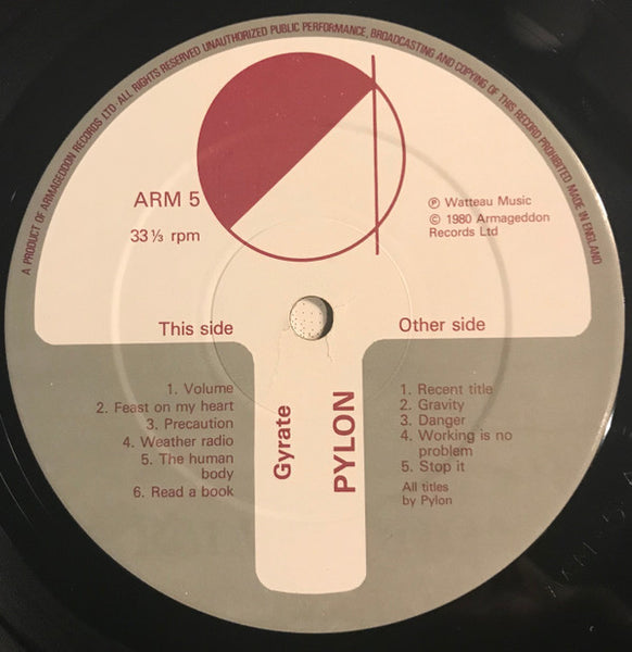 Pylon (4) : Gyrate (LP, Album)