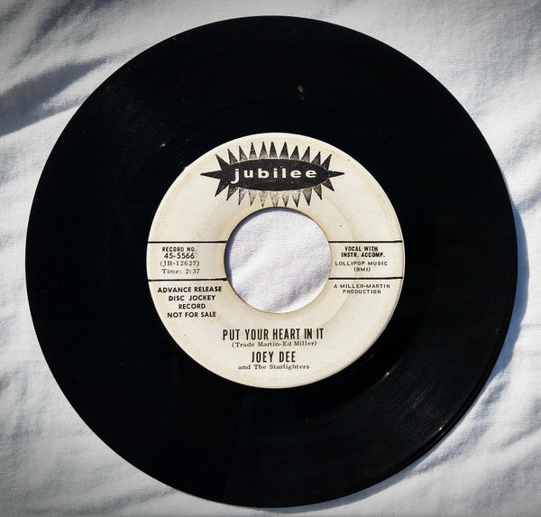Joey Dee & The Starlighters* : You Can't Sit Down / Put Your Heart In It (7", Single, Promo)