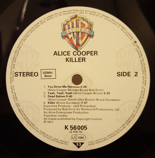Alice Cooper : Killer (LP, Album, RE)