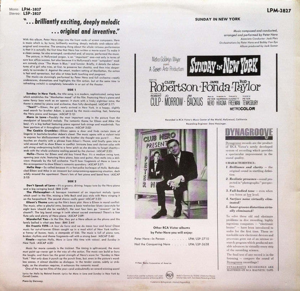 Peter Nero : Sunday In New York (LP, Album, Mono)