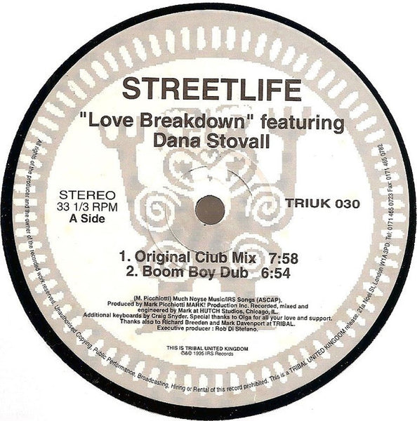 Streetlife : Love Breakdown (12", Single)