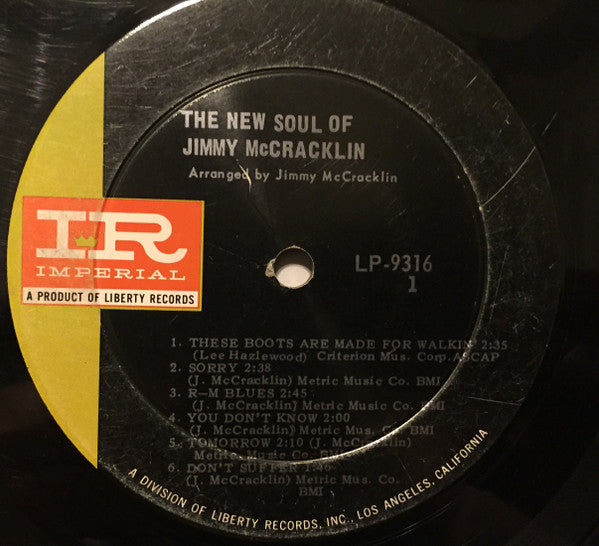 Jimmy McCracklin : New Soul Of Jimmy McCracklin (LP, Album, Mono, Ind)