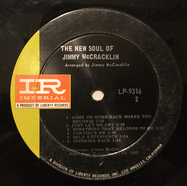 Jimmy McCracklin : New Soul Of Jimmy McCracklin (LP, Album, Mono, Ind)