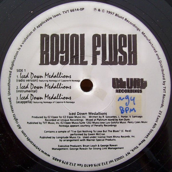 Royal Flush : Iced Down Medallions / Shines (12", Promo)
