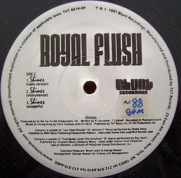 Royal Flush : Iced Down Medallions / Shines (12", Promo)