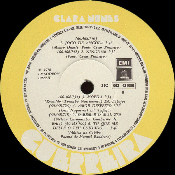 Clara Nunes : Guerreira (LP, Album)