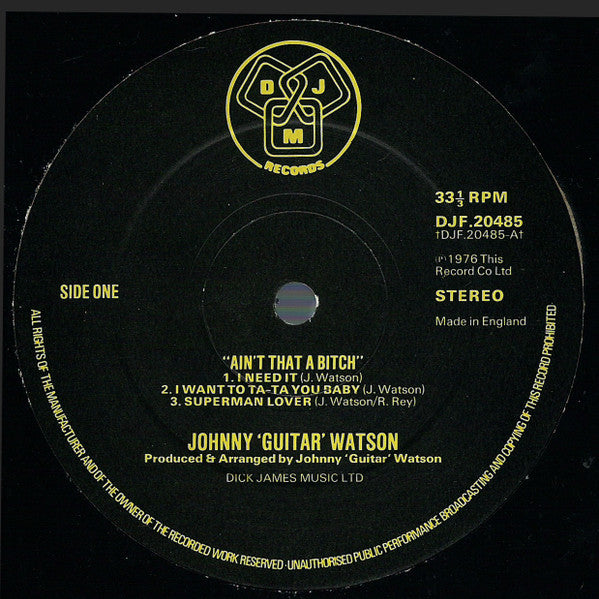 Johnny Guitar Watson : Ain't That A Bitch (LP, Album)