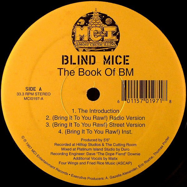 Blind Mice : The Book Of BM / Paper Capers (12")
