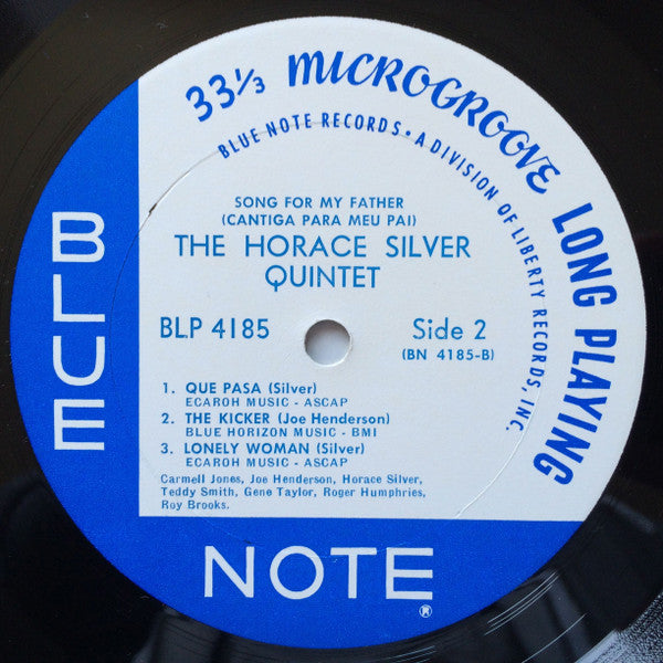 The Horace Silver Quintet : Song For My Father (Cantiga Para Meu Pai) (LP, Album, Mono, RP)