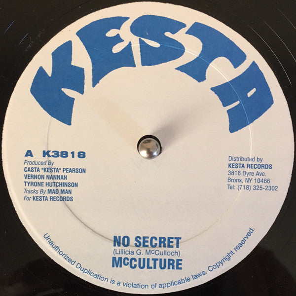 McCulture : No Secret (12", Single)