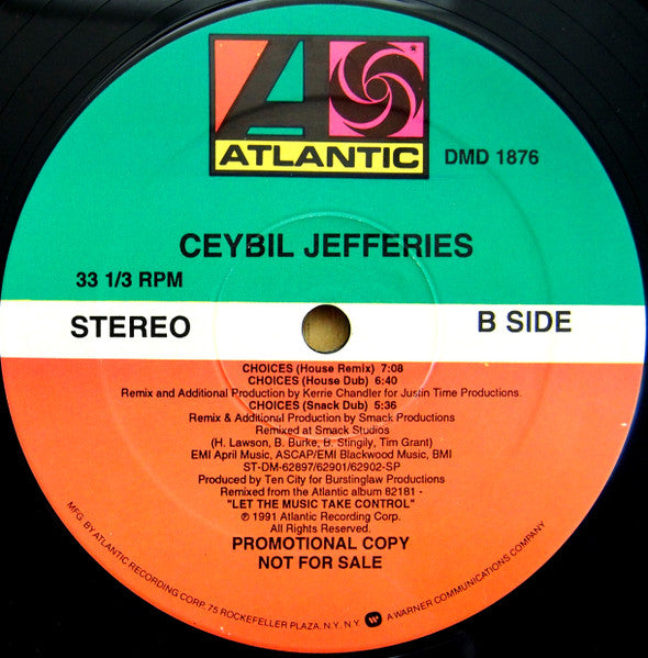 Ceybil Jefferies : Choices (12", Promo)