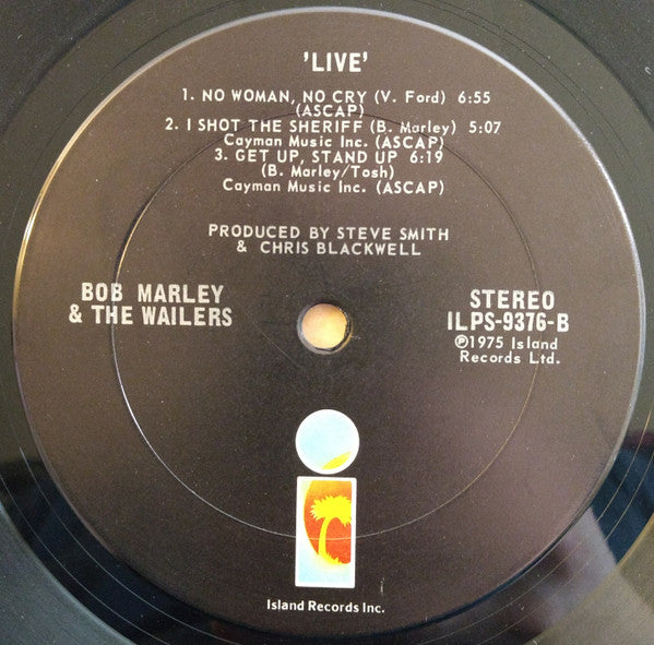 Bob Marley & The Wailers : Live! (LP, Album, Pit)