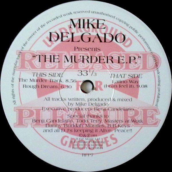 Mike Delgado : The Murder E.P. (12", EP)