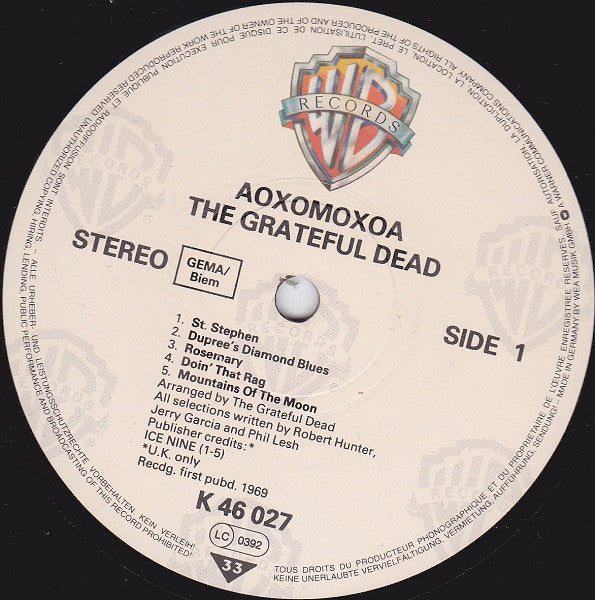Grateful Dead* : Aoxomoxoa (LP, Album, RE)