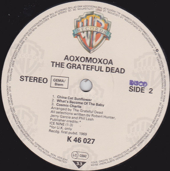 Grateful Dead* : Aoxomoxoa (LP, Album, RE)