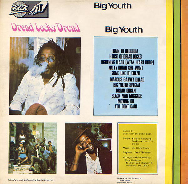 Big Youth : Dread Locks Dread (LP, Album)
