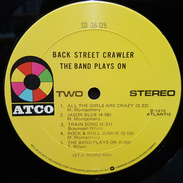 Back Street Crawler : The Band Plays On (LP, Album,  MO)