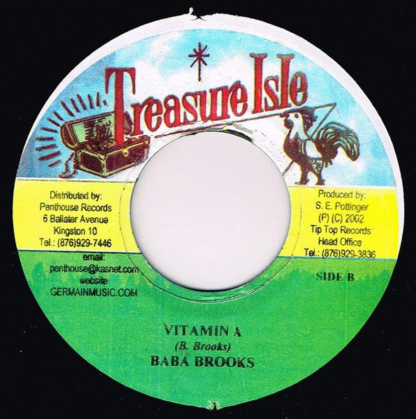 Eric "Monty" Morris / Baba Brooks : Mama No Fret / Vitamin A (7", RP)