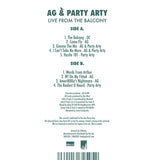 AG &  Party Arty : Live From The Balcony (12", EP, Ltd)