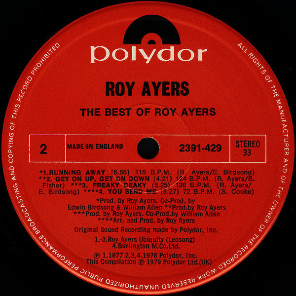Roy Ayers : The Best Of Roy Ayers (LP, Comp)