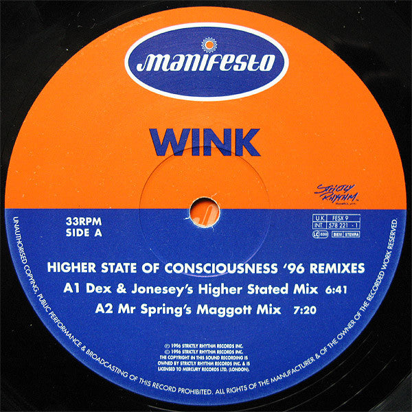 Josh Wink : Higher State Of Consciousness ('96 Remixes) (12", M/Print)