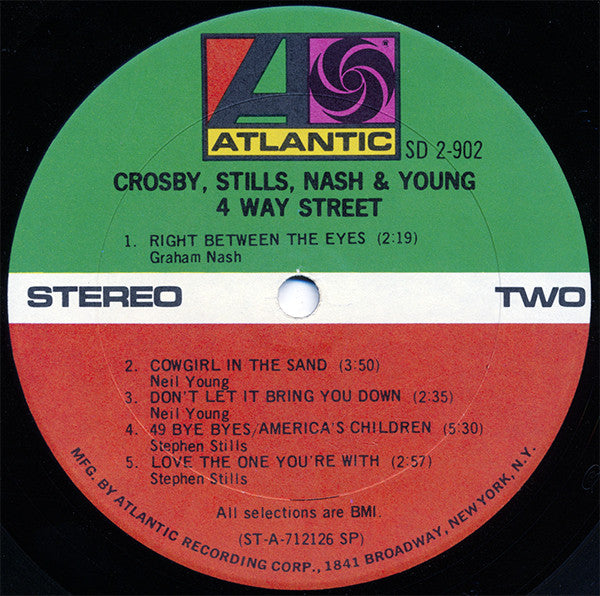 Crosby, Stills, Nash & Young : 4 Way Street (2xLP, Album, SP)