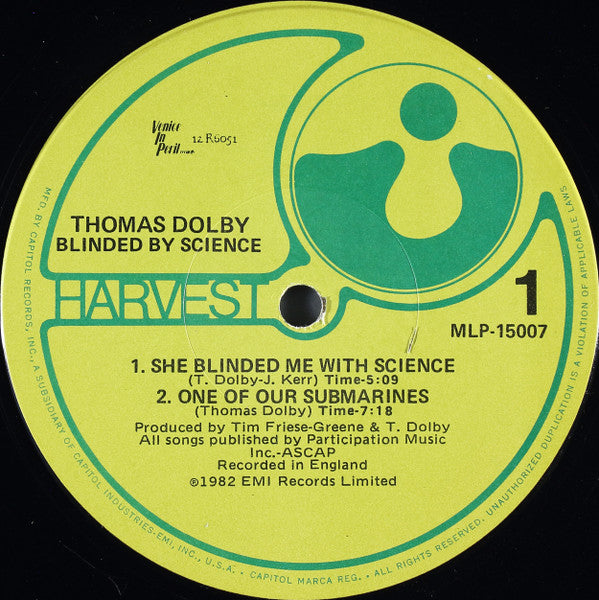 Thomas Dolby : Blinded By Science (LP, MiniAlbum, Win)